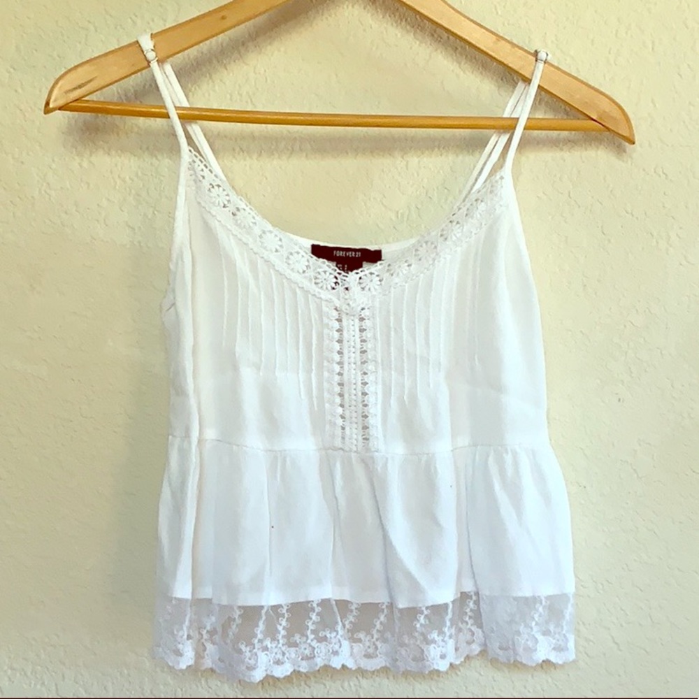 Forever 21 Lace Peplum Top